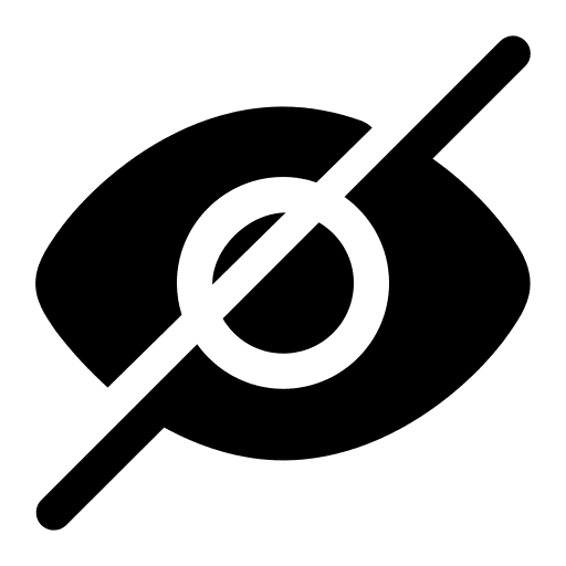 Hide visibility interface not visible icon