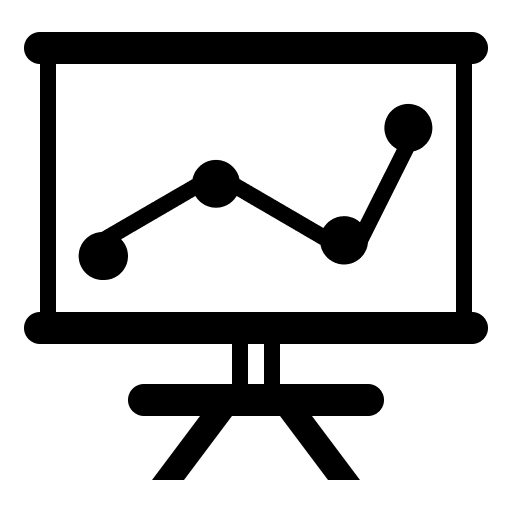 Whiteboard growth whiteboard analysis icon