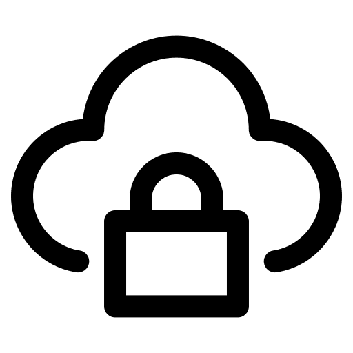 Cloud cloud data lock cloud storage icon