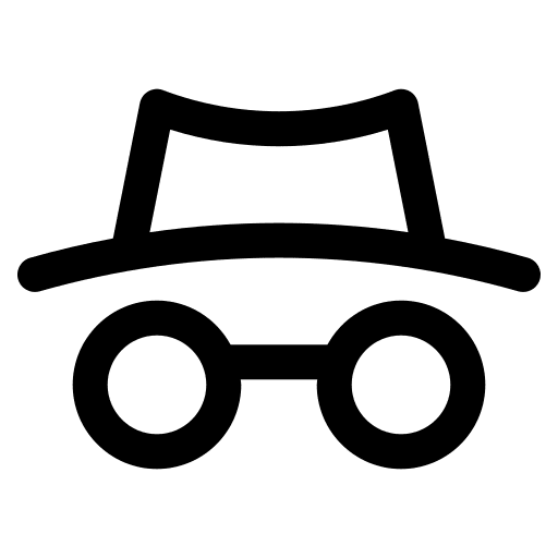 Incognito spy detective anonymous icon