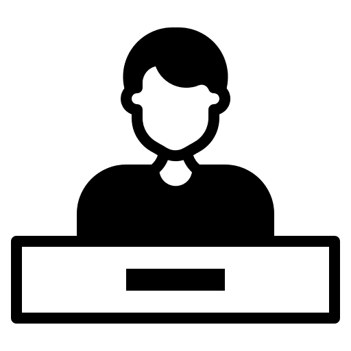 Receptionist user reception desk receptionist icon Receptionist user reception desk receptionist icon