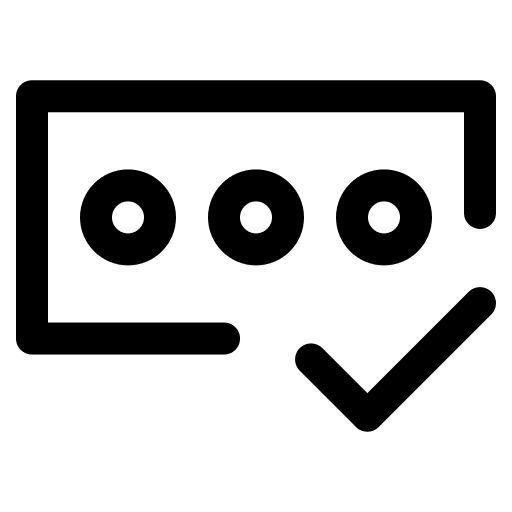 Password check mark correct check icon Password check mark correct check icon