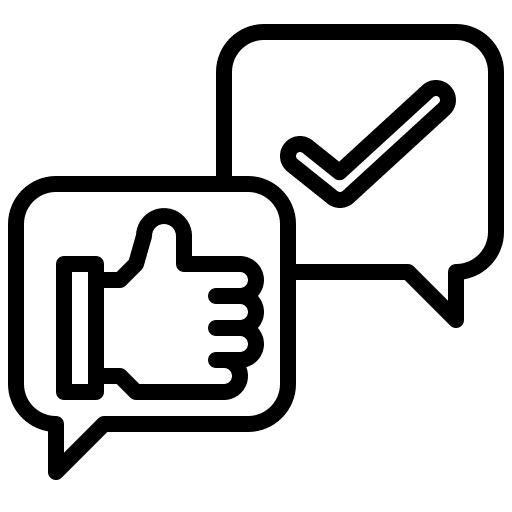 Accept check mark discussion agree icon