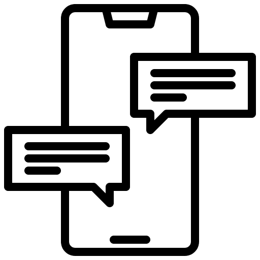 Smartphone communications mobile chat discussion icon