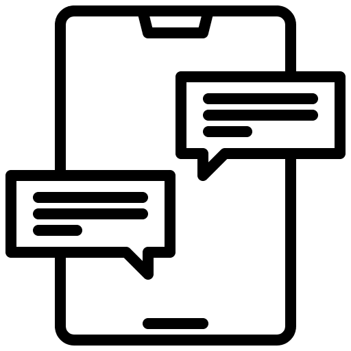 Tablet communications mobile chat conversation icon Tablet communications mobile chat conversation icon