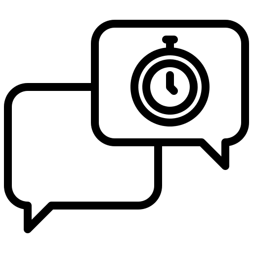 Time communications discussion conversation icon Time communications discussion conversation icon