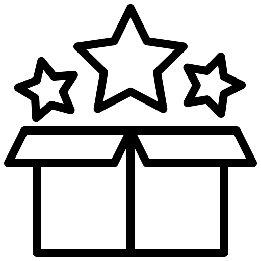Box product gift rating icon
