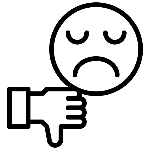 Dislike review marketing disadvantage icon