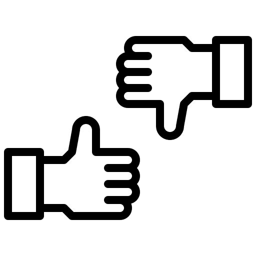 Review like thumb up rating icon