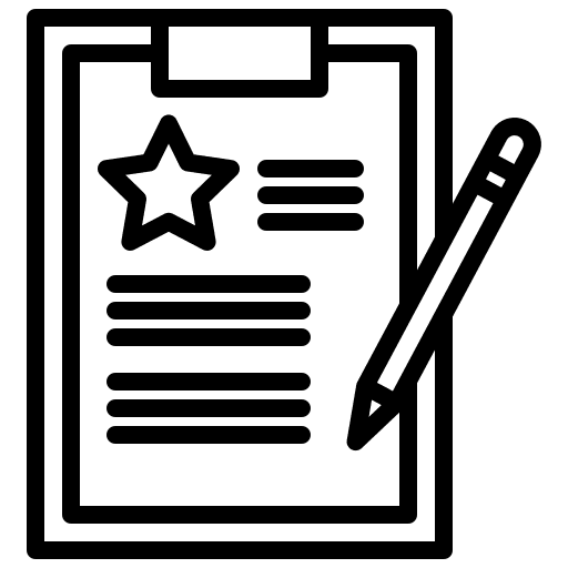 Review writing write rating icon