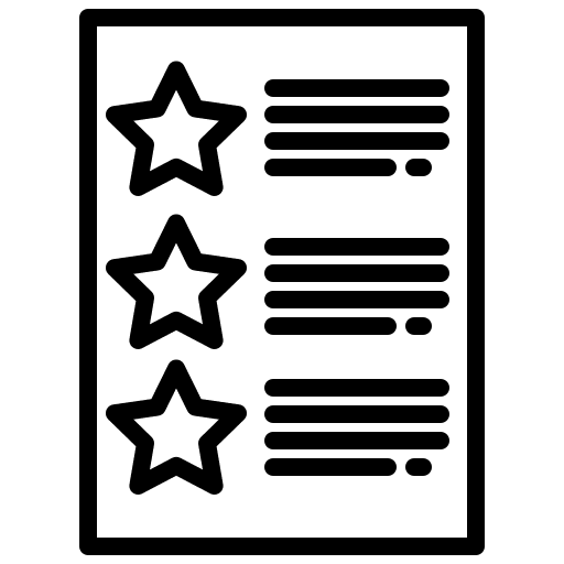 Rating good review report reputation icon Rating good review report reputation icon
