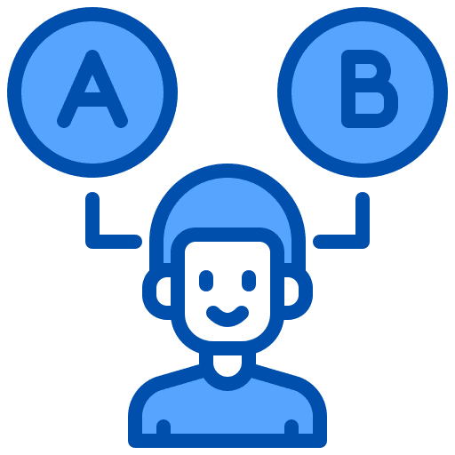 Choose customer satisfaction choice user icon