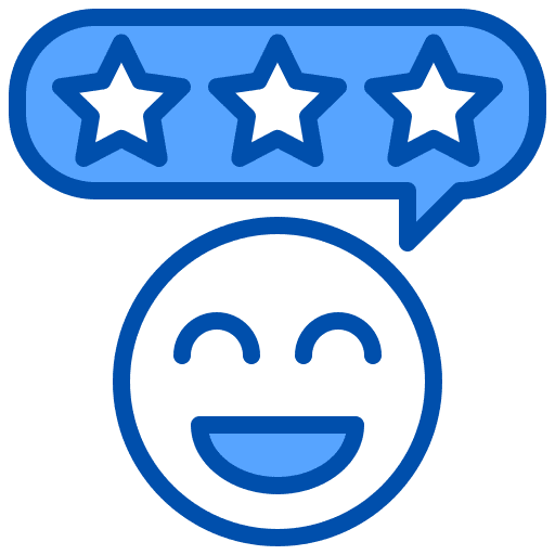 Emoji star rating happy icon Emoji star rating happy icon