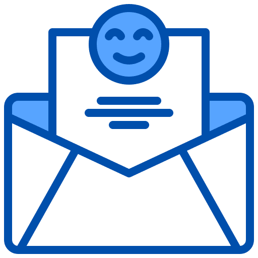 Mail communications review feedback icon