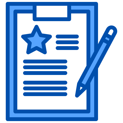 Review write clipboard rating icon