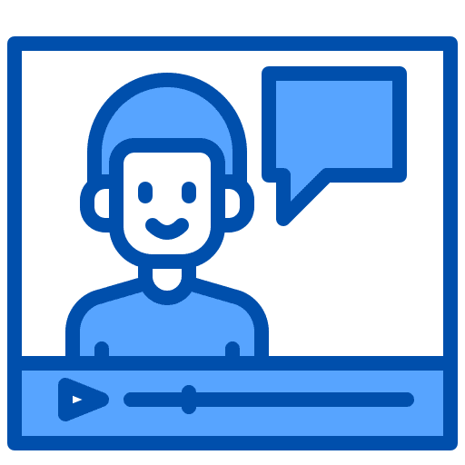 Video marketing communications comment icon Video marketing communications comment icon