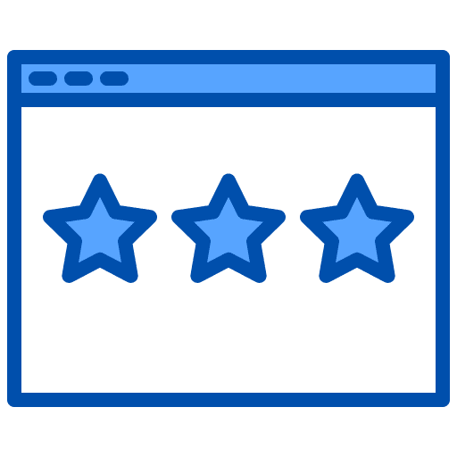 Website marketing rating value icon Website marketing rating value icon