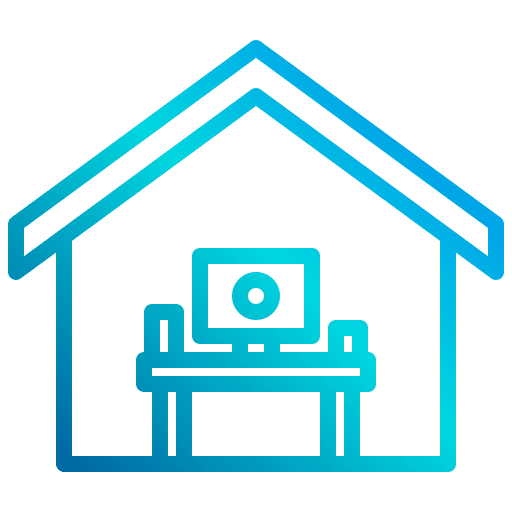 Work from home desk business and finance work from home icon