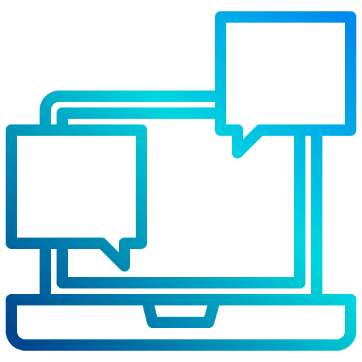 Laptop communications bubble chat speech bubble icon Laptop communications bubble chat speech bubble icon