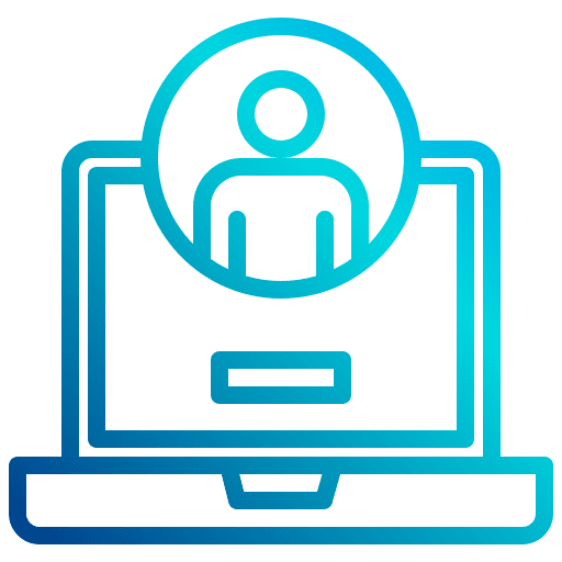 Login verification computer user icon Login verification computer user icon