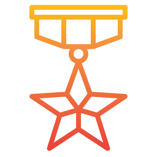 Medal sports and competition badge reward icon