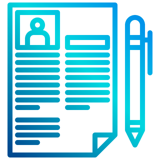 Resume application people portfolio icon Resume application people portfolio icon