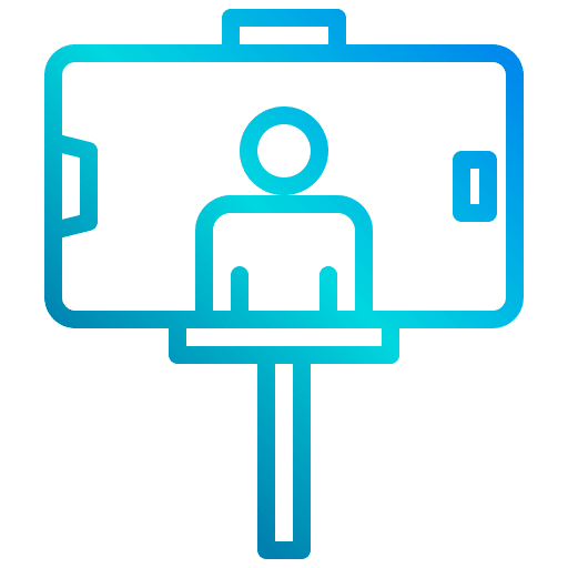 Vlogger recording communications user icon Vlogger recording communications user icon
