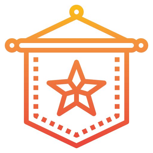 Flag sports and competition reward award icon