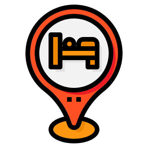 Hostel pin hotel hostel icon