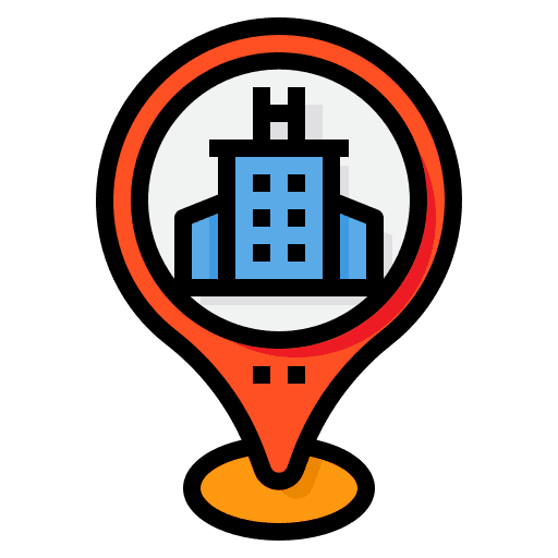 Hotel hotel pin navigation icon