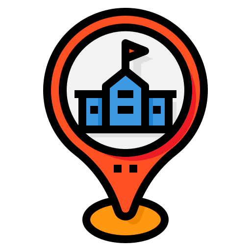 School placeholder pin maps and location icon