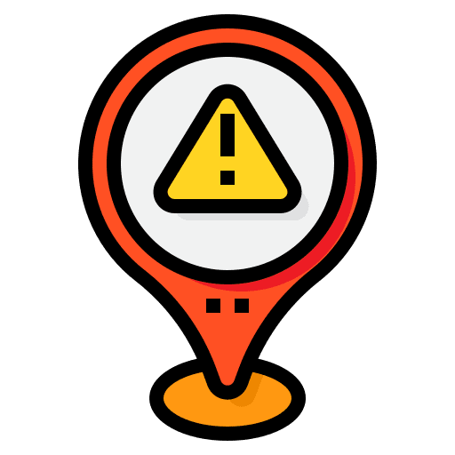Danger placeholder warning pin icon Danger placeholder warning pin icon
