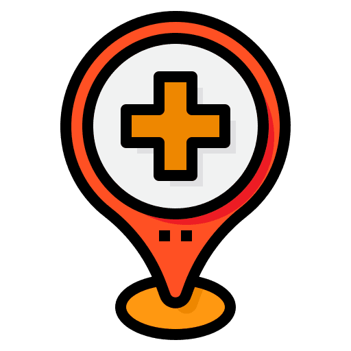 Hospital pin hospital placeholder icon Hospital pin hospital placeholder icon