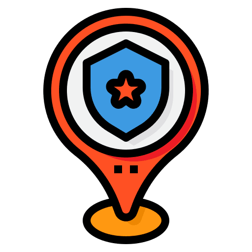Police station maps and location pin placeholder icon Police station maps and location pin placeholder icon