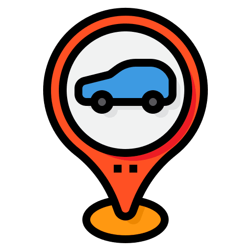 Garage car maps and location placeholder icon Garage car maps and location placeholder icon