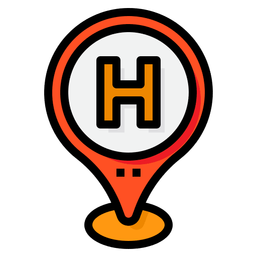 Hotel placeholder helicopter maps and location icon Hotel placeholder helicopter maps and location icon