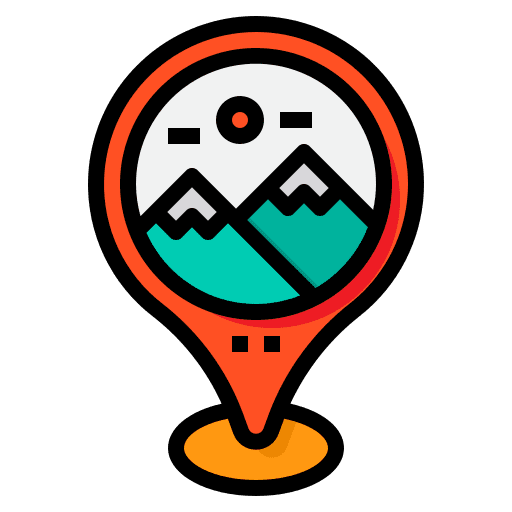 Park mountain navigation pin icon Park mountain navigation pin icon