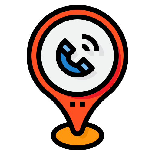 Phone pin maps and location call icon Phone pin maps and location call icon