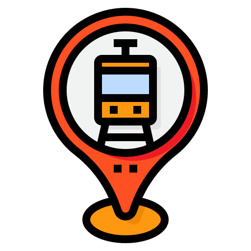 Train train pin train station icon Train train pin train station icon
