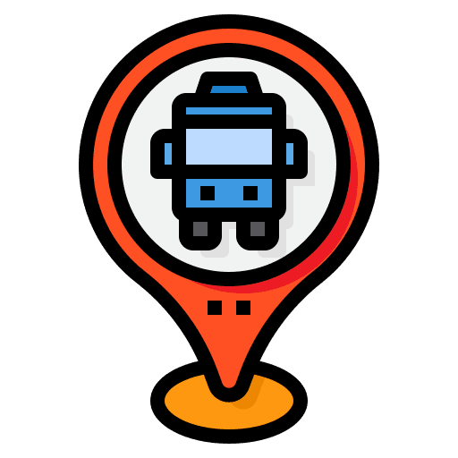 Bus stop navigation pin placeholder icon Bus stop navigation pin placeholder icon