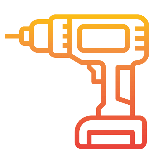 Drilling machine construction and tools drill work tool icon