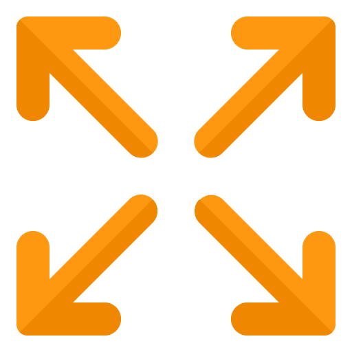 Full screen full screen crossroads arrows icon