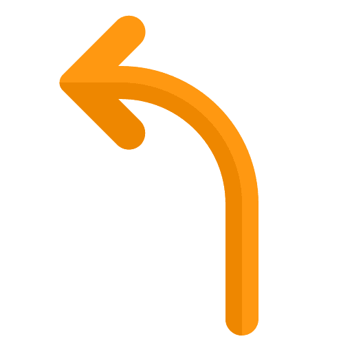 Left arrow arrows point to direction icon
