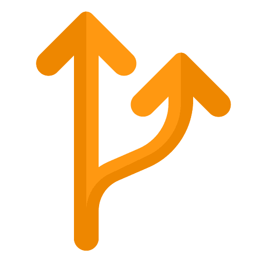 Straight direction straight arrows icon