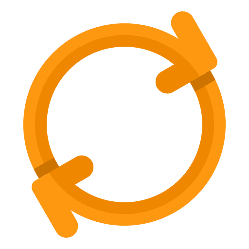 Synchronize interface direction arrows icon