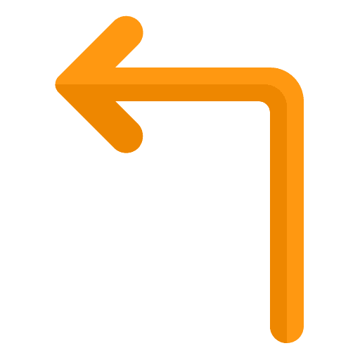 Turn left previous ui direction icon