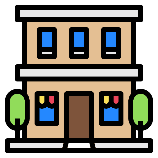 Apartment architecture and city property apartment icon