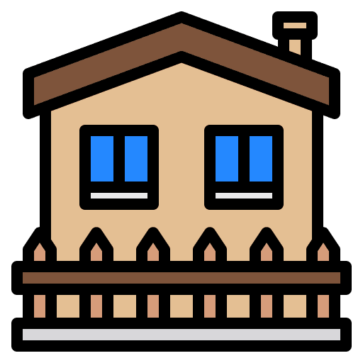 House fence building real estate icon