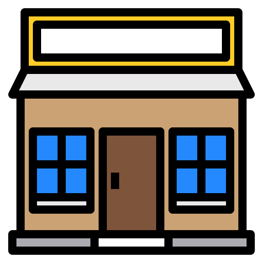 Shop construction real estate commerce icon