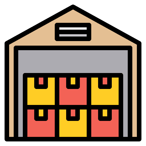 Warehouse storage box stock icon